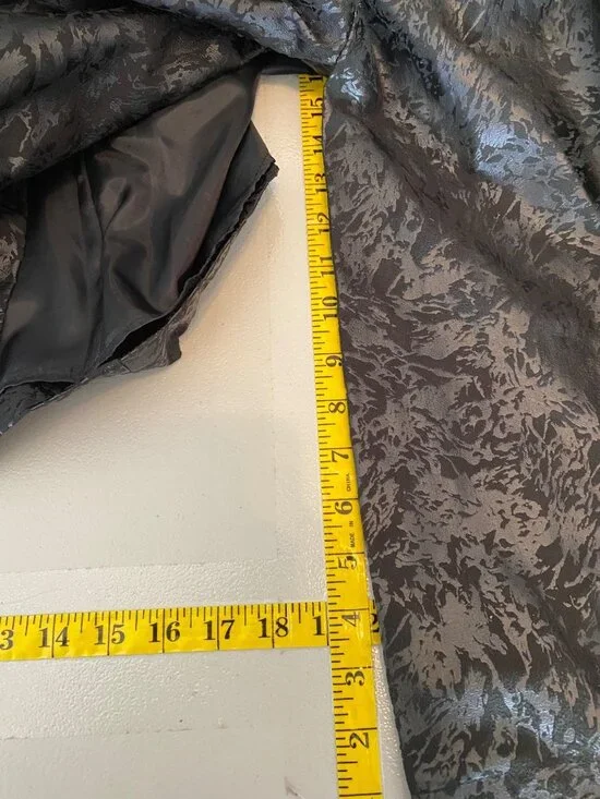 Spirit Halloween Black Costume Coat w/ Hood Skeleton Royalty Chains Bones Large - Picture 13 of 13